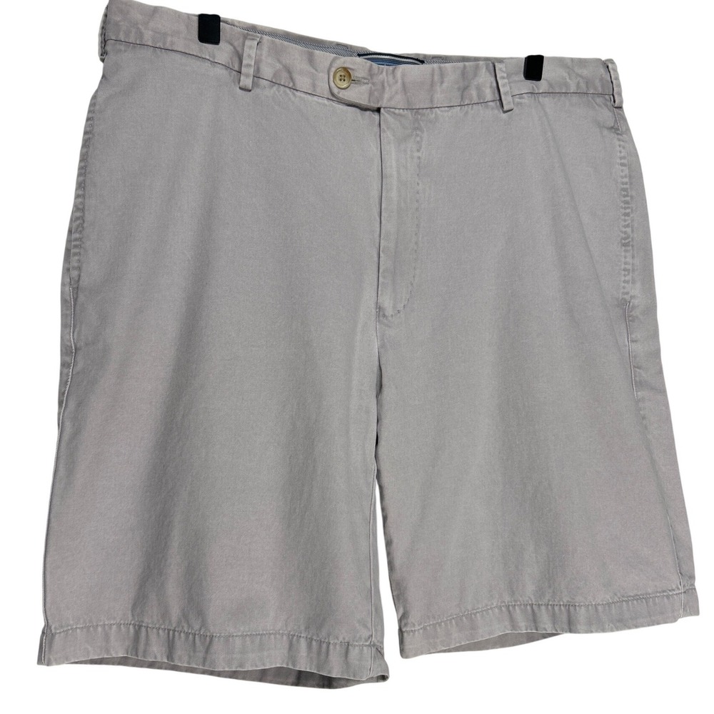 Peter Millar Pima Cotton Chino Golf Shorts Gray Size 36 Retail: $128